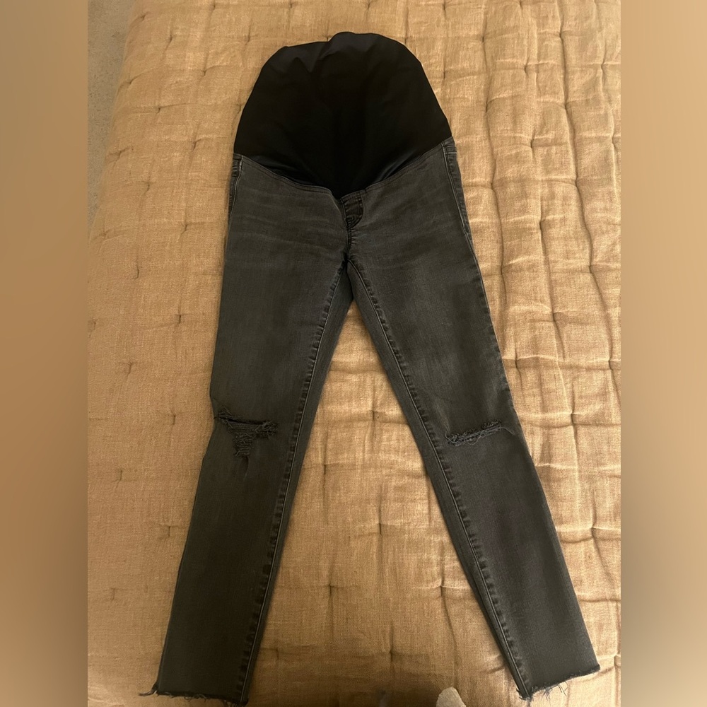 Madewell Women's Gray Distressed Skinny Jeans